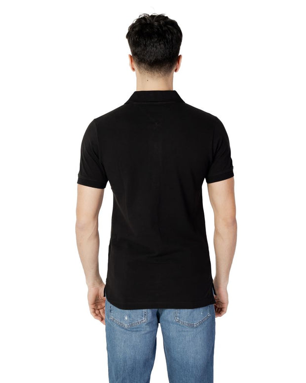 Black Cotton Polo Shirt