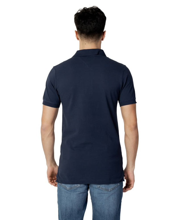 Blue Cotton Polo Shirt