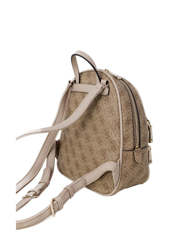 Beige Polyethylene Backpack