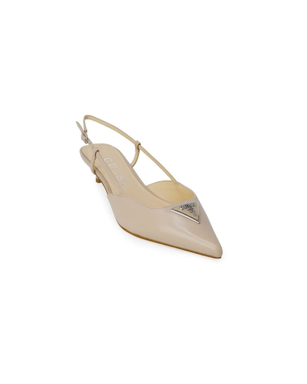 Beige Polyester High Heel