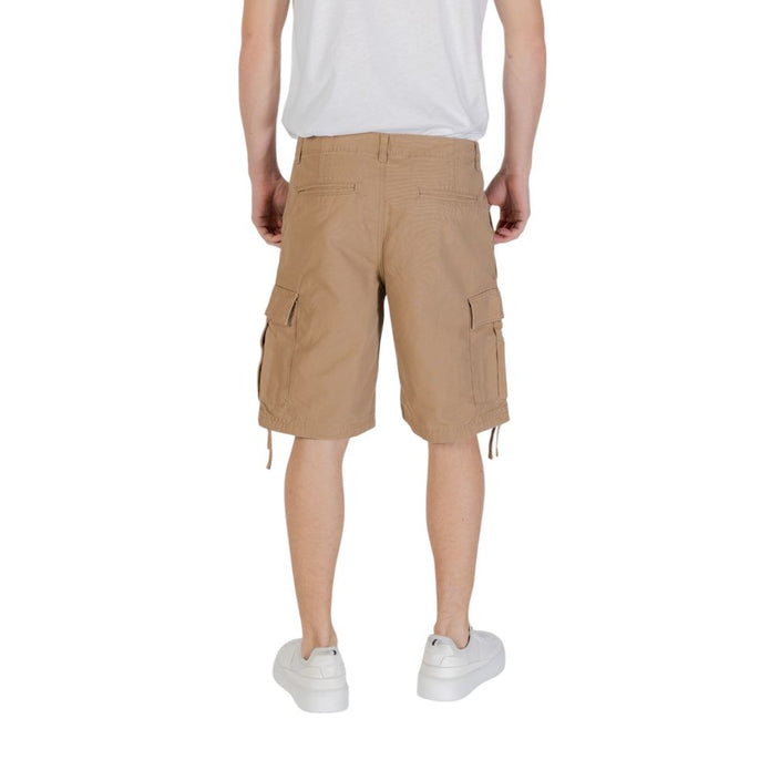 Beige Cotton Bermuda Shorts