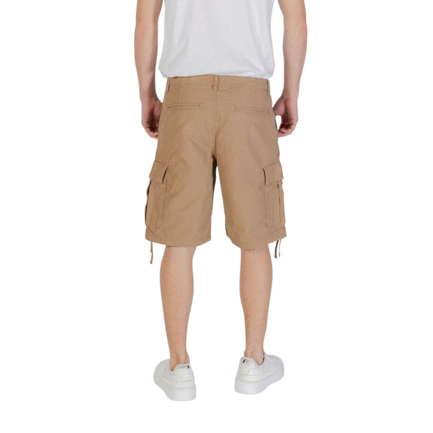 Beige Cotton Bermuda Shorts