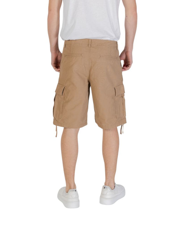 Beige Cotton Bermuda Shorts