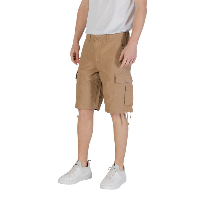 Beige Cotton Bermuda Shorts