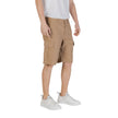 Beige Cotton Bermuda Shorts