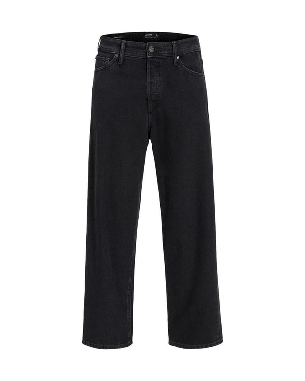 Black Cotton Relaxed Fit Jeans