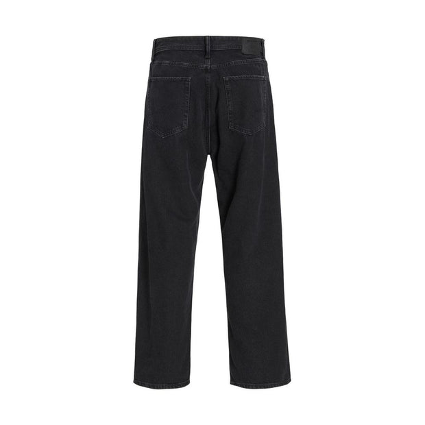 Black Cotton Relaxed Fit Jeans