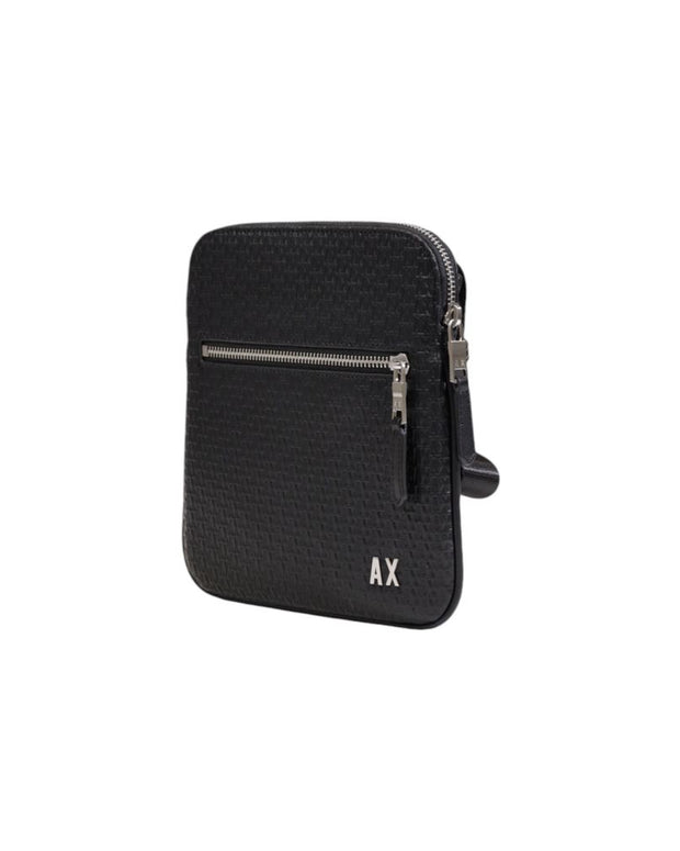 Black Polyester Messenger Bag