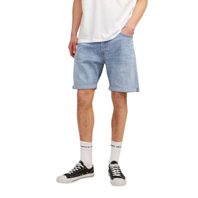 Light Blue Cotton Bermuda