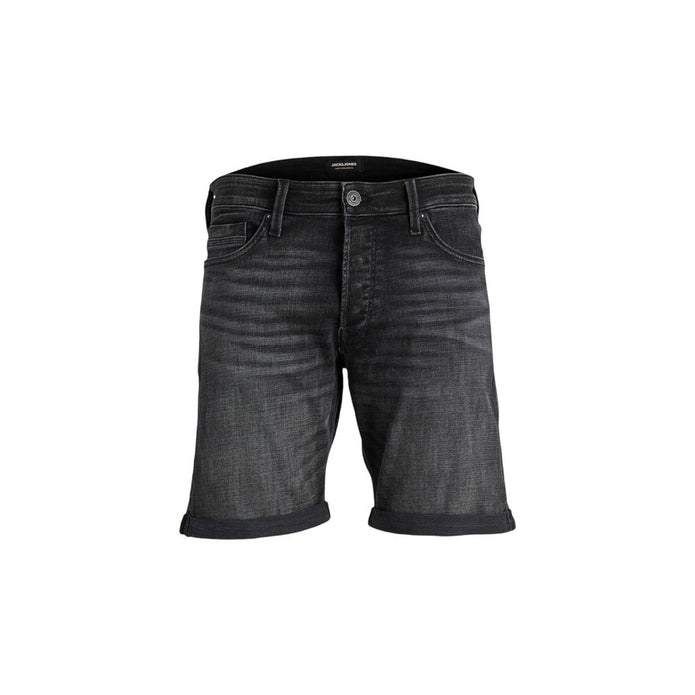 Black Cotton Bermuda Shorts