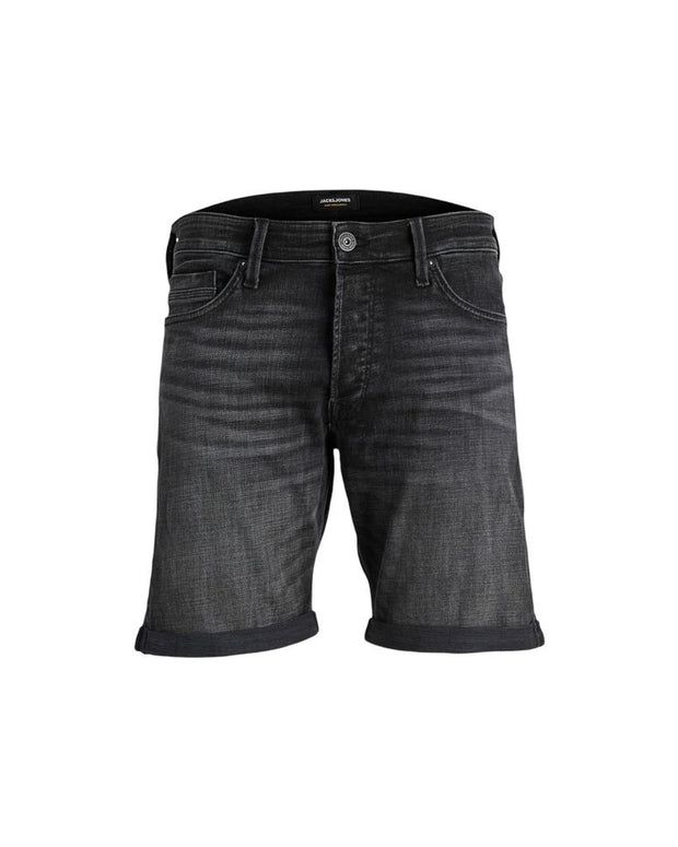 Black Cotton Bermuda Shorts
