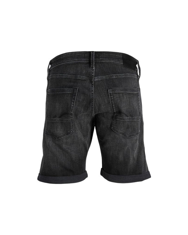 Black Cotton Bermuda Shorts