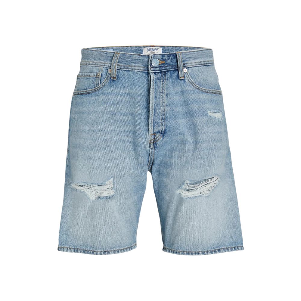 Light Blue Cotton Bermuda