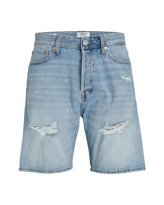 Light Blue Cotton Bermuda Shorts