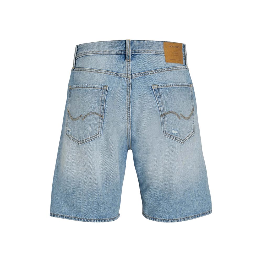 Light Blue Cotton Bermuda