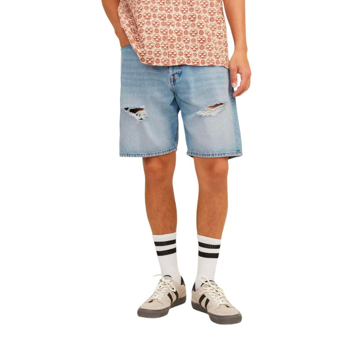Light Blue Cotton Bermuda
