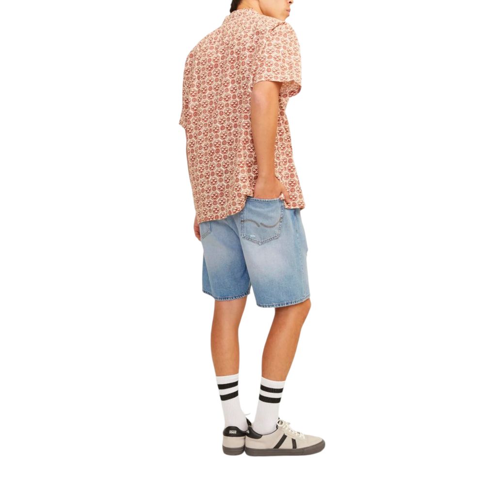 Light Blue Cotton Bermuda