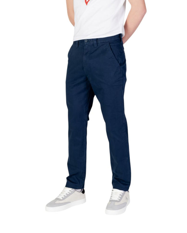 Blue Cotton Skinny Pant