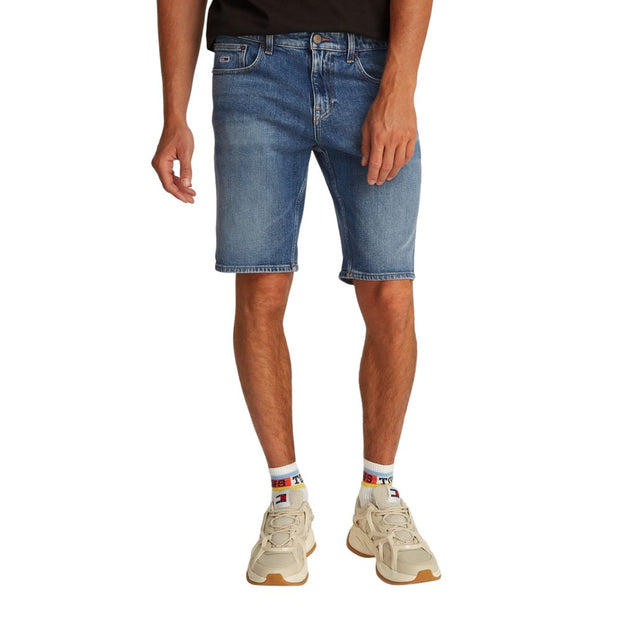 Blue Recycled Cotton Bermuda
