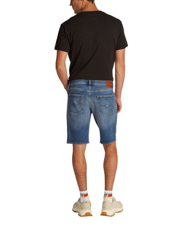 Blue Recycled Cotton Bermuda