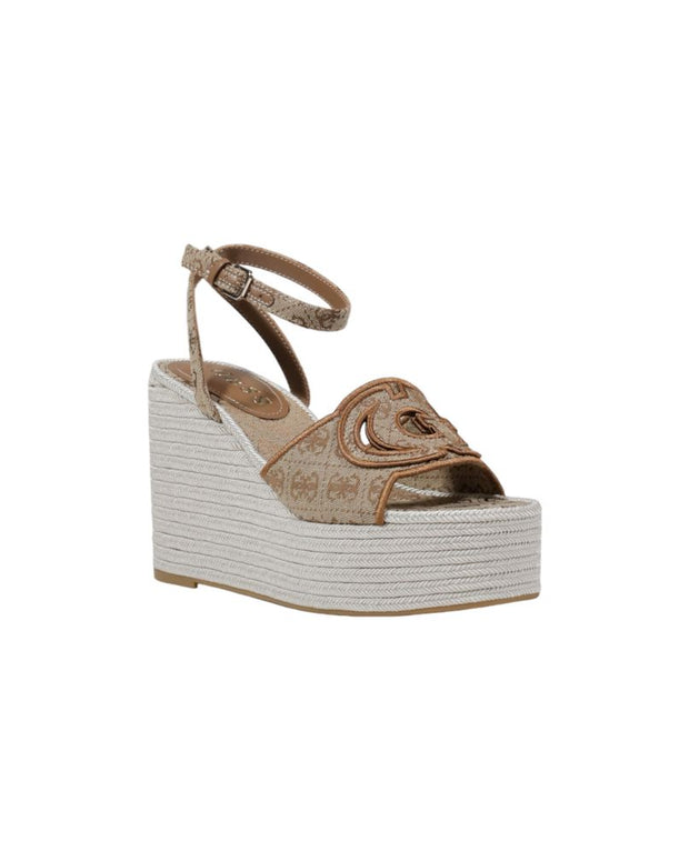 Beige Polyester High Heel