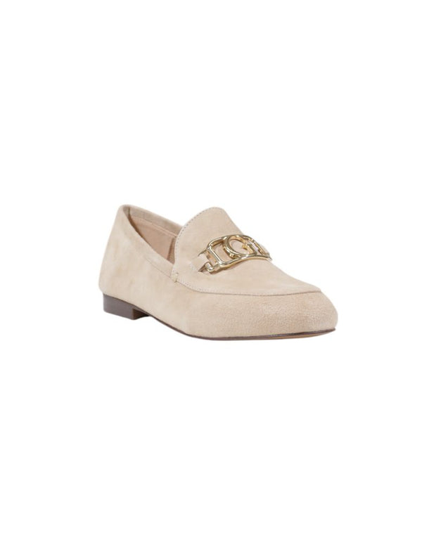 Beige Leather Platform