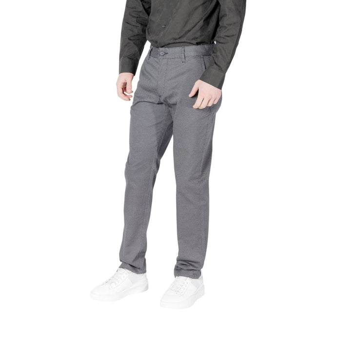 Blue Cotton Skinny Pants