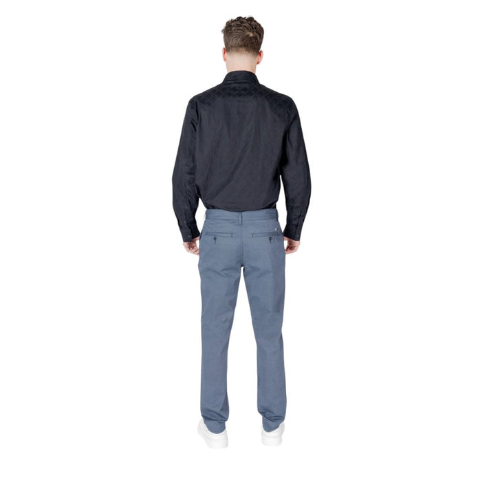 Blue Cotton Skinny Pants