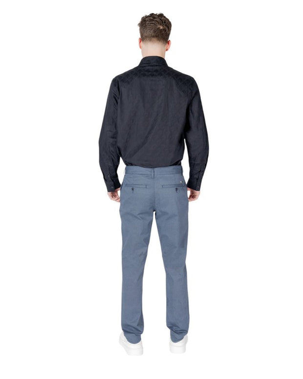 Blue Cotton Skinny Pants