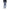 Blue Cotton Skinny Pants
