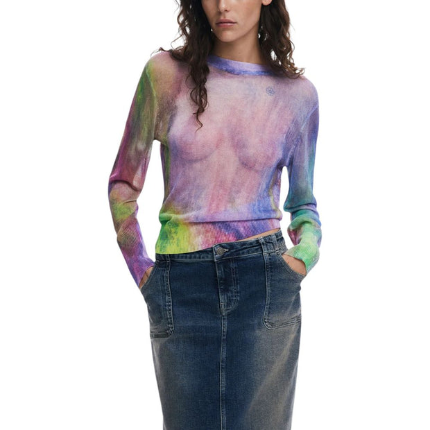 Purple Viscose Sweatshirt
