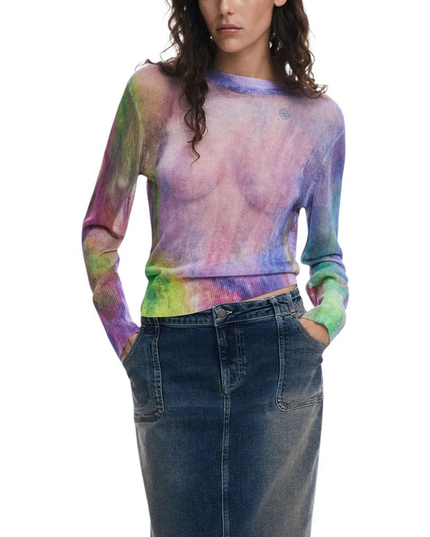 Purple Viscose Sweatshirt