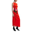 Red Viscose Long Dress