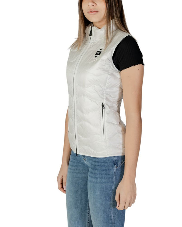 White Polyamide Sleveless Jacket