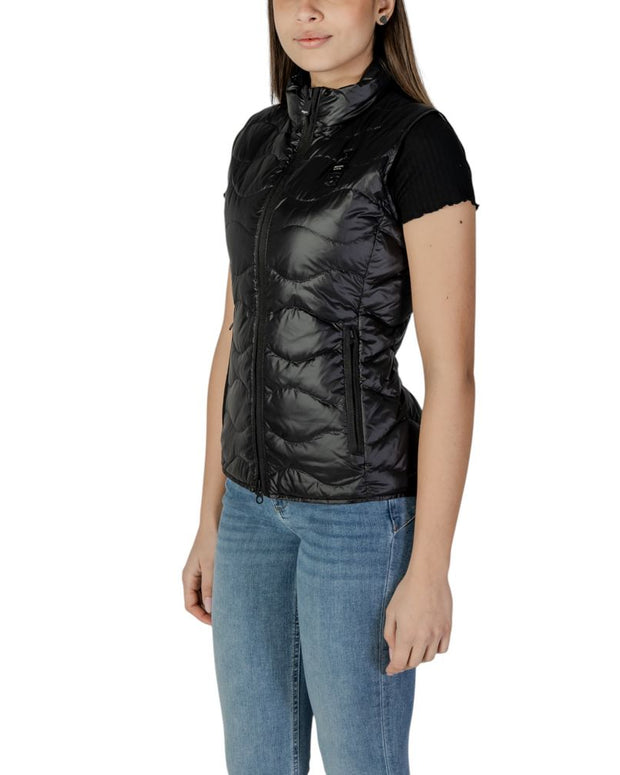 Black Polyamide Sleveless Jacket