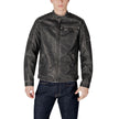 Black Polyester Biker Jacket