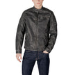 Black Polyester Biker Jacket