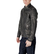 Black Polyester Biker Jacket
