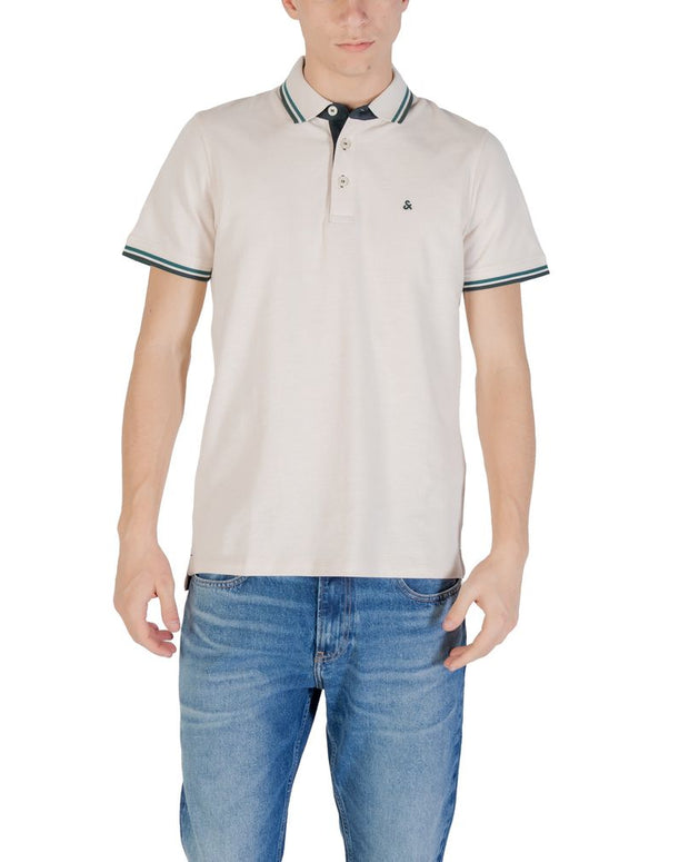 Beige Cotton Polo Shirt