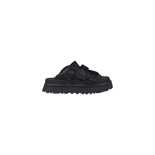 Black Artificial Leather Platform