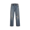 Blue Cotton Relaxed Fit Jean
