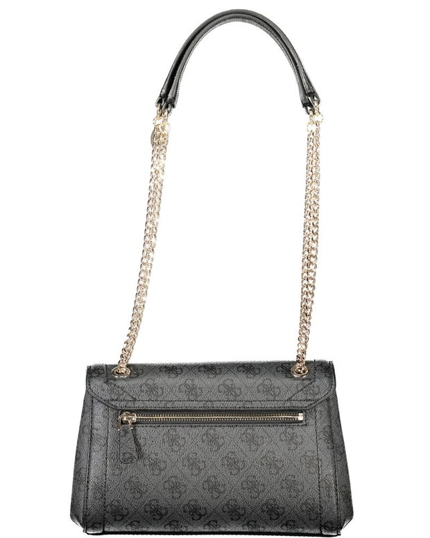 Black Polyethylene Women Handbag