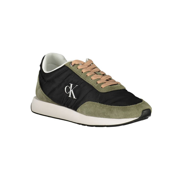 Black Leather Women Sneaker