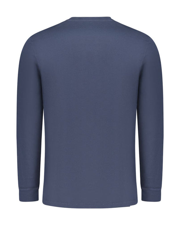 Blue Cotton Men T-Shirt