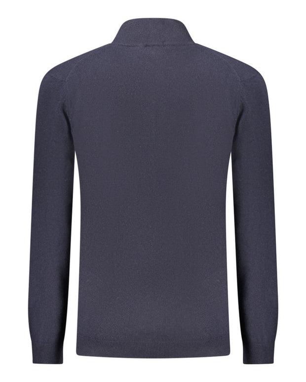 Blue Wool Men Sweater