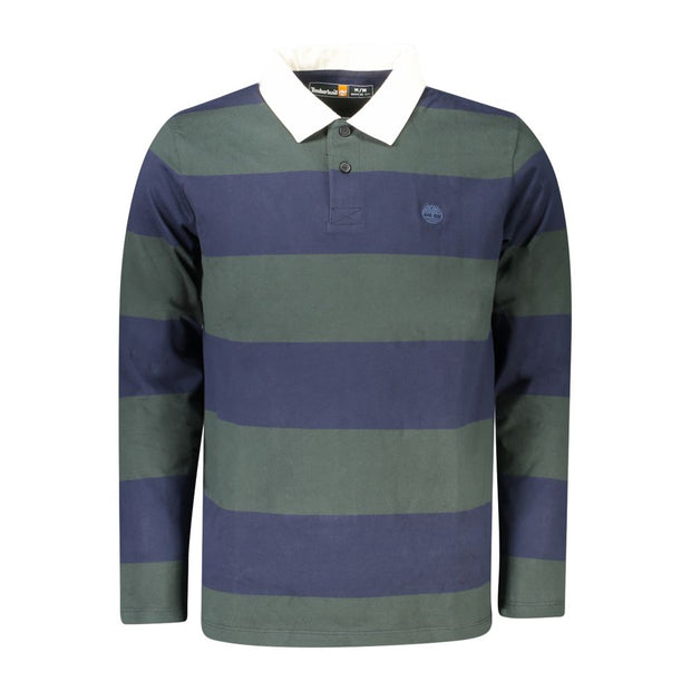 Green Cotton Men Polo Shirt