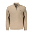 Beige Wool Men Sweater