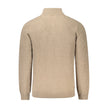 Beige Wool Men Sweater