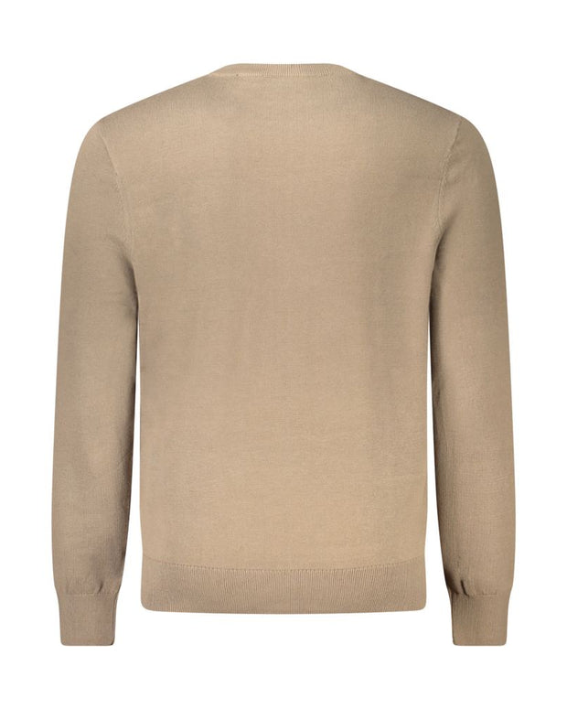 Brown Cotton Men Sweater