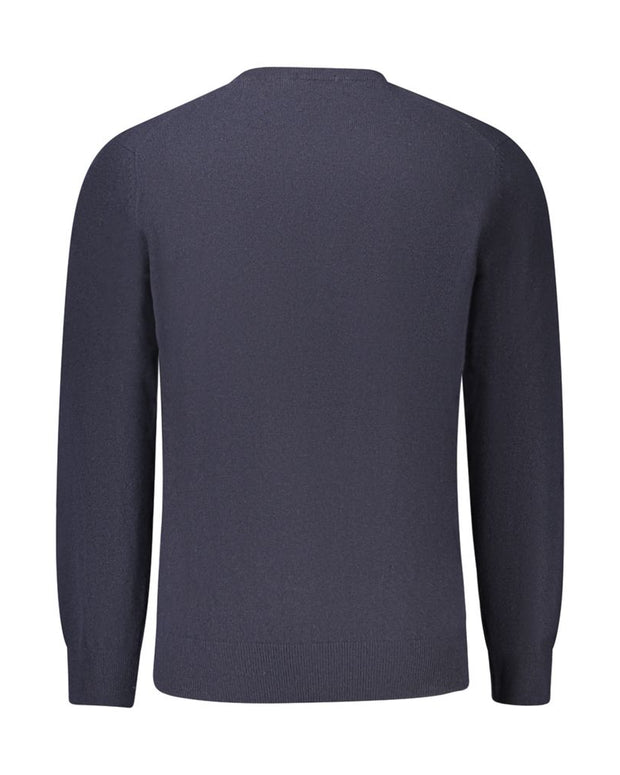 Blue Wool Men Sweater